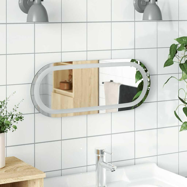 vidaXL LED Badspiegel, Spiegel für Badezimmer, Badezimmerspiegel Wandmontage mit 1 Haken, Wandspiege