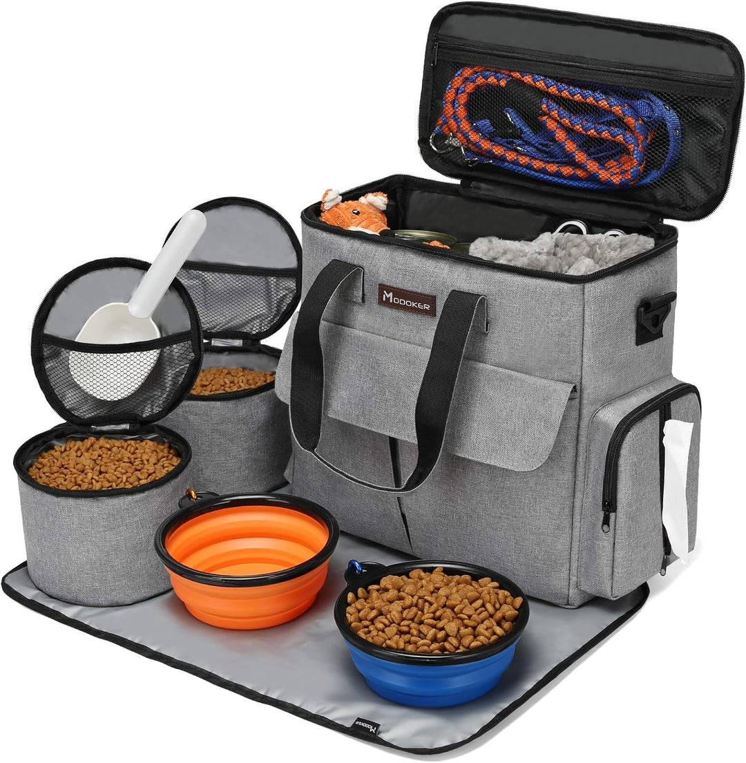 Von Fluggesellschaften zugelassene Haustier-Reisetasche, Wochenend-Hundereiseset für Hund und Katze,