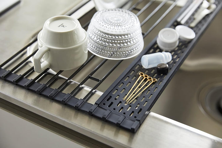 Foldable drainer - Tower - black Schwarz, Schwarz