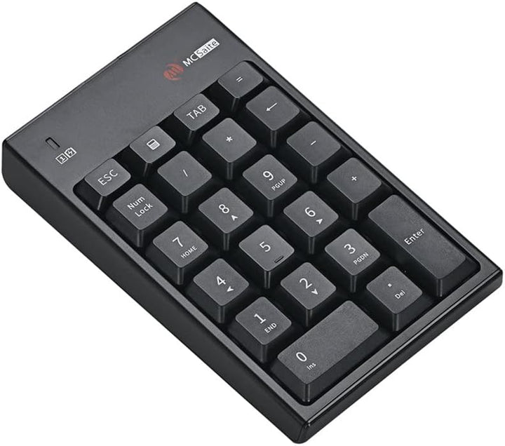 MCSaite Ziffernblock und Maus Kombination, 2,4G kabellose Mini USB Ziffernblock und Maus Kombination