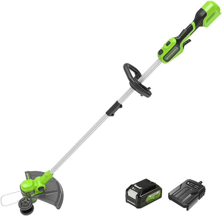 Greenworks G24LT30K2 Akku Rasentrimmer für kleine bis mittelgrosse Gärten, 30 cm Schnittbreite, auto