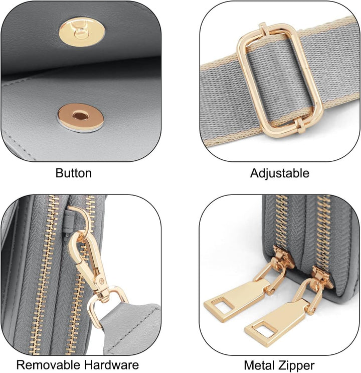 REETEE Handytasche Zum Umhängen Leder Damen Kleine Umhängetasche RFID Schutz Geldbörse Damen,Crossbo