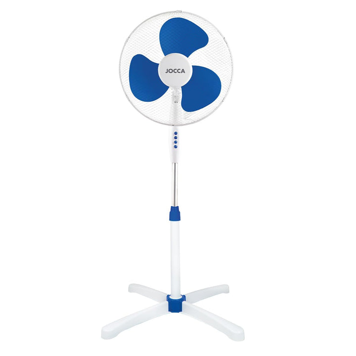 Jocca – Standventilator 40 W/ 3 Geschwindigkeiten/Höhe 45 cm/ 90° neigbarer und oszillierender Kopf/