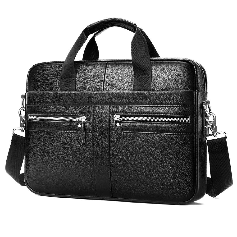 VINBAGGE Businesstasche Herren Leder Aktentasche Männer Handtasche Vintage Laptoptasche Arbeitstasch