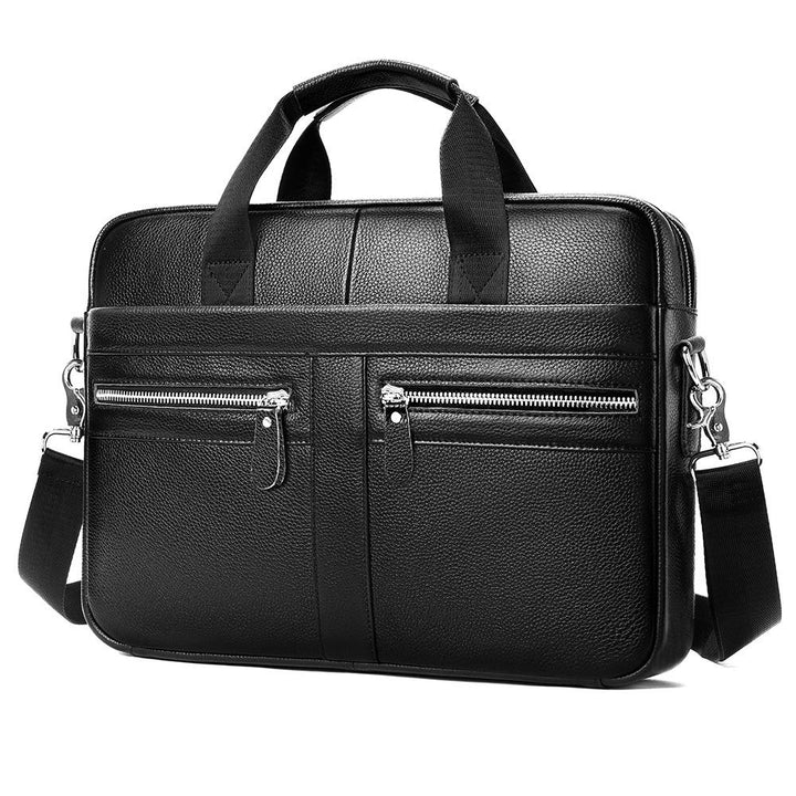 VINBAGGE Businesstasche Herren Leder Aktentasche Männer Handtasche Vintage Laptoptasche Arbeitstasch