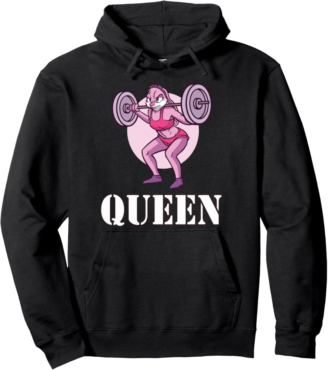 Gym Partner Queen Bunny Gewichtheben Ziele Fitness Paar Pullover Hoodie