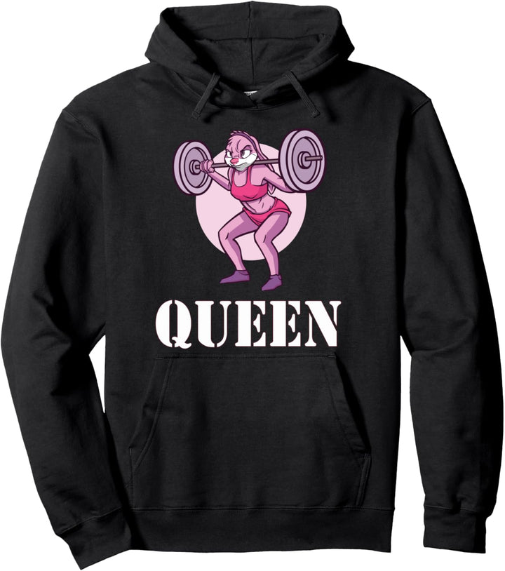 Gym Partner Queen Bunny Gewichtheben Ziele Fitness Paar Pullover Hoodie