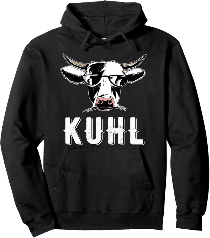 Lustiges Kuh Kuhl wie Kühe mit Sonnenbrille Bauer Geschenk Pullover Hoodie