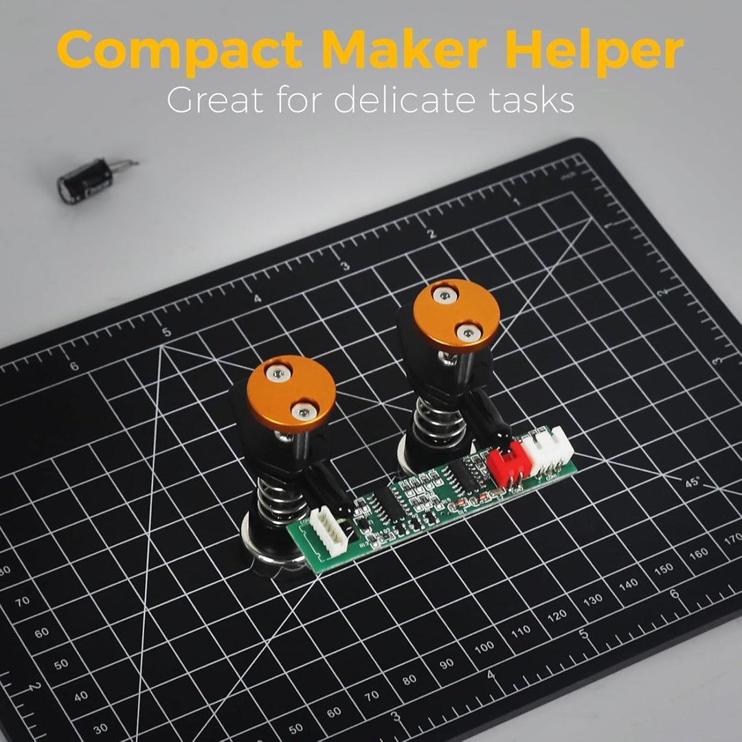 Toolour Dritte Hand ClampRex O1 für Maker – Kompakte Löthilfe Halterung mit Dual Parallel-Klemmen,Ve