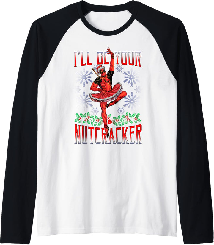 Marvel Deadpool Weihnachten I'll Be Your Nutcracker Raglan