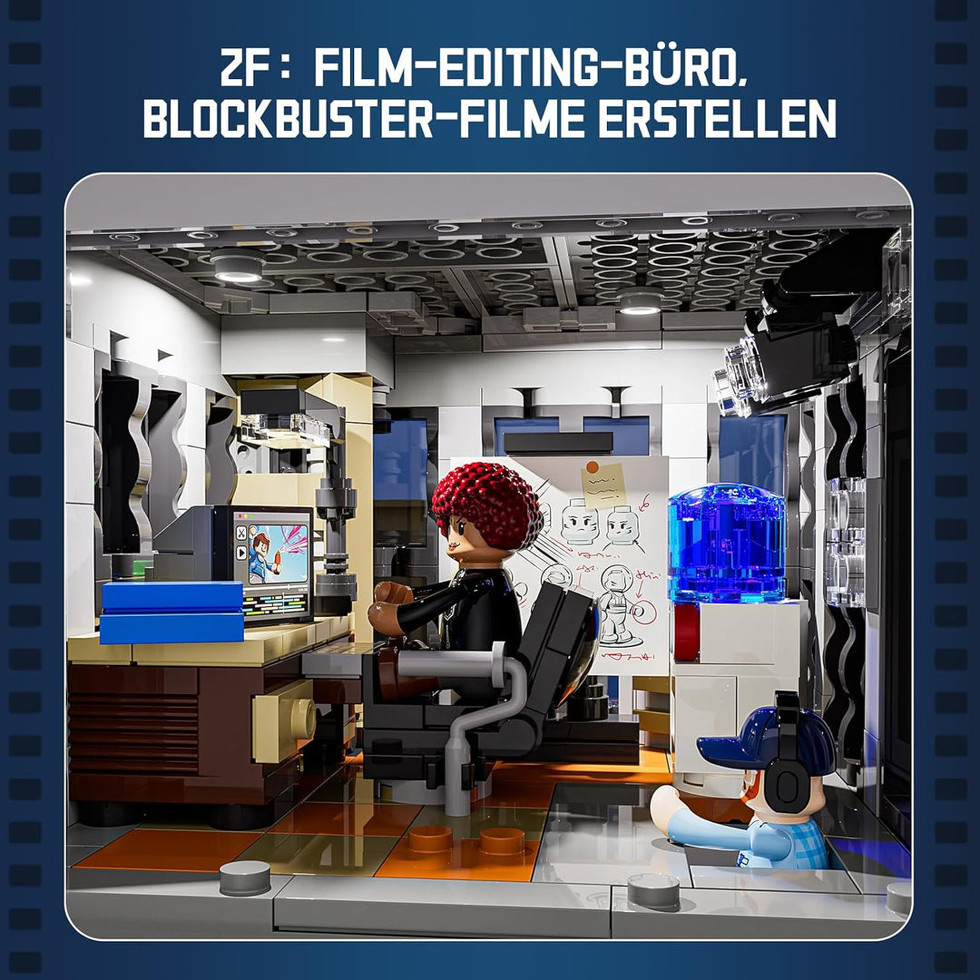 Lumibricks Film Studio Tower Bauset, 3891 Teile beleuchtetes modulares Stadtgebäude für Erwachsene 1