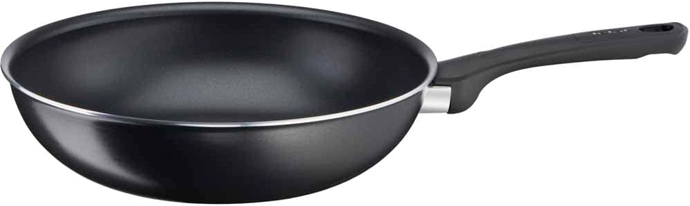 Tefal B5581923 Day by Day Wok, 28 cm, Titan-Antihaftbeschichtung, Thermo-Signal, einfache Reinigung,