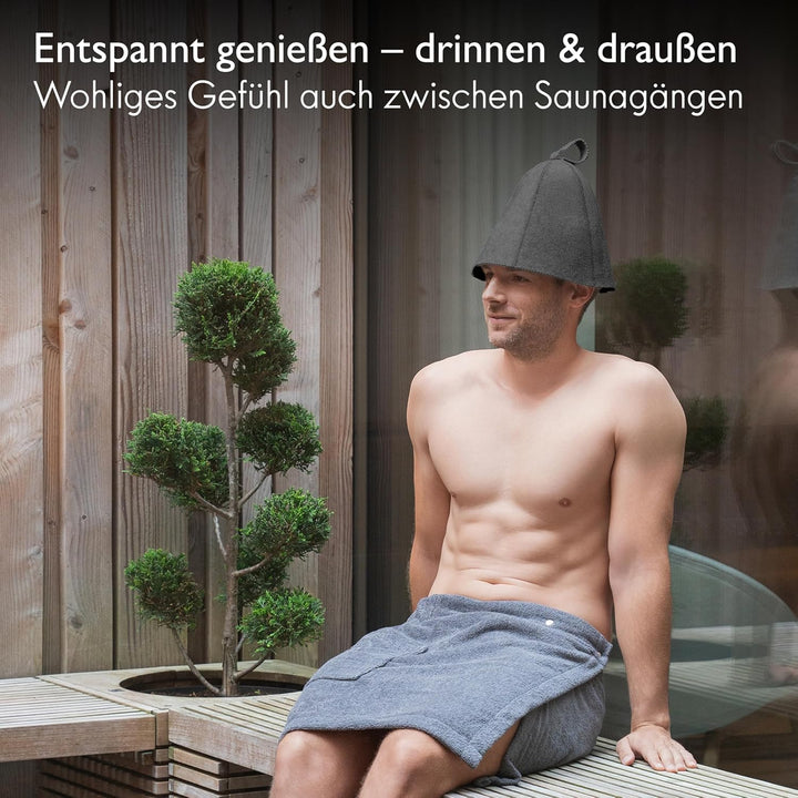 Saunahut aus Filz – Sauna Mütze für Damen & Herren | Schutz vor Hitze & Haarpflege | Traditionelles