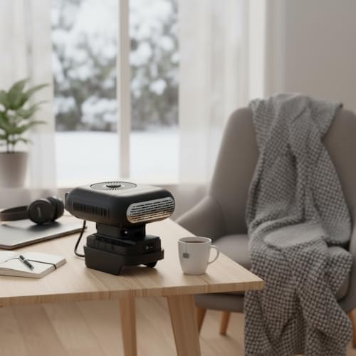 Fafeicy Batteriebetriebener Heizung, Ohne Batterie, Batterieheizung 90 Grad Flip 2 Temperaturen 2XUS