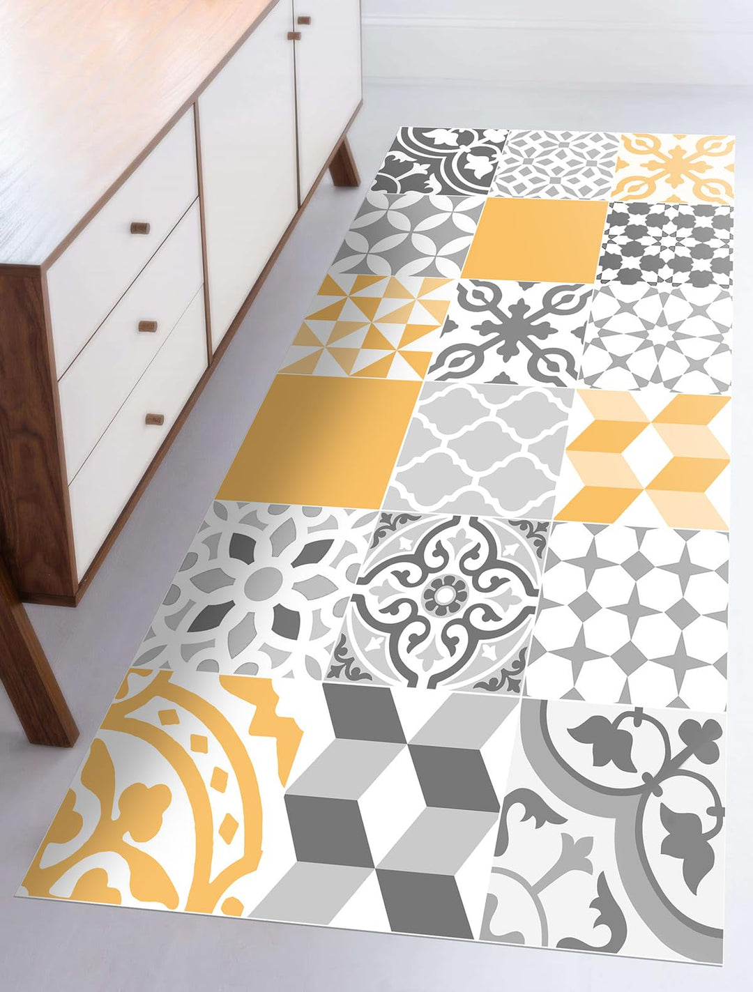 Viniliko Teppich, Vinyl, Gelb, 66 x 150 x 3 cm 66x150x3 cm Gelb, 66x150x3 cm Gelb