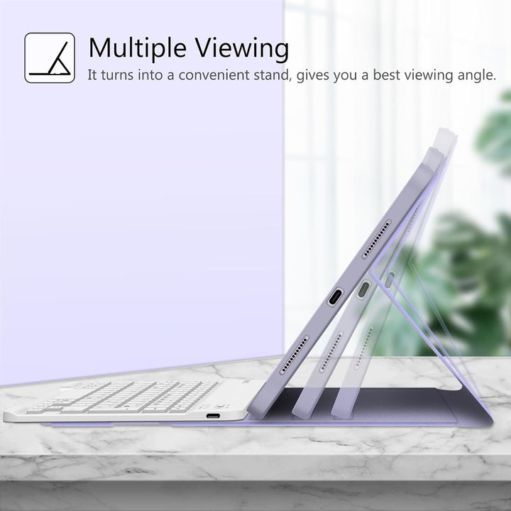 FINTIE Tastatur Hülle für iPad Air 11 Zoll M2, iPad Air 6/5/4 (2024/2022/2020) 10,9 Zoll, TPU Rücksc