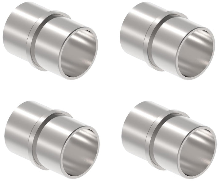 Sellon24® 4 x Rohrverbinder Verbindungsmuffe für Ø 42,4 Rundrohr, Edelstahl V2A Rohr Steckverbindung