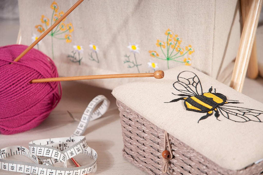 Sewing basket S Mez Crafts - Bee Leinen Biene, Leinen Biene