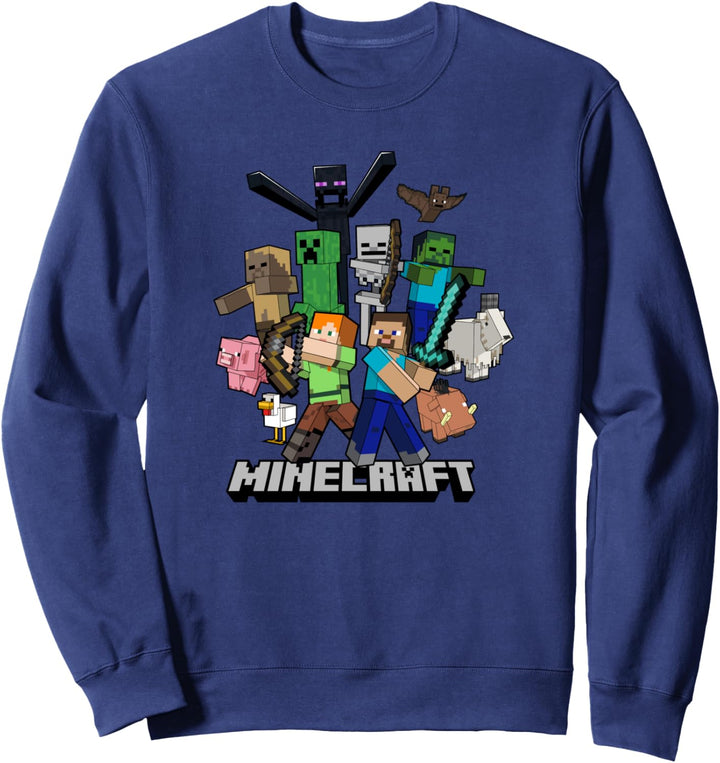 Minecraft Heroes & Enemies Group Shot Sweatshirt