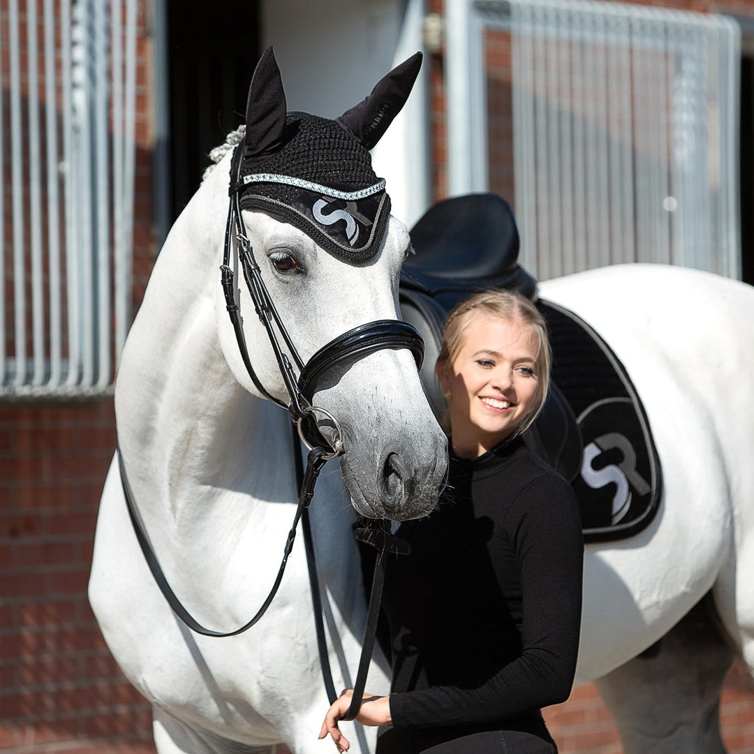 SUNRIDE Dressurschabracke für Pferde - Mesh-Material als zusätzliche Belüftung gegen Hitzestau, pfle