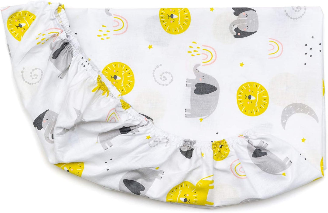 FlyIdeas Spannbettlaken 80x160 cm fur Babybett, 2 STK. - 2 Spannbettlaken 100% Baumwolle Zertif. Mit