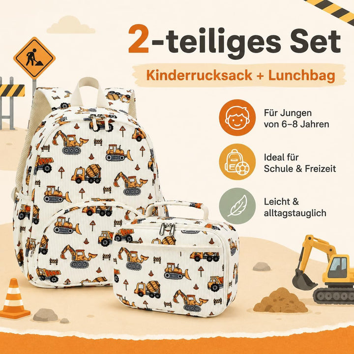 LOIDOU Kinder Vorschulrucksack für Jungen, Schultasche, Kleinkind, leicht, wasserabweisend, Kinderga