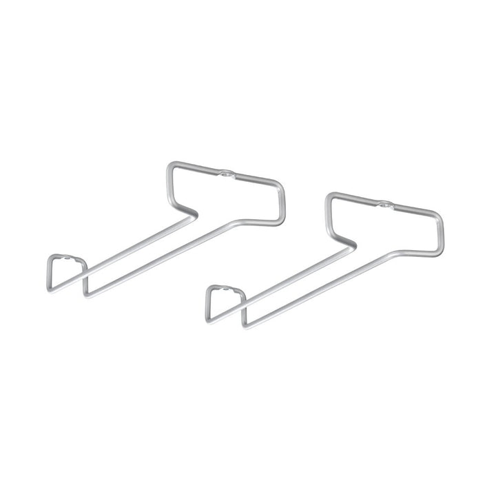 Metaltex 364922039 Rail Weinglashalter 2er Set Polytherm, Beschichtung, grau, 26 x 11 x 4 cm Klein,
