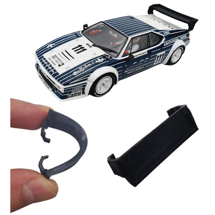 Flexibler Spoiler – Carrera Zubehör für 132 BMW M1, Carrera Bahn Tuning Ersatzteil Kleinteil im Mass