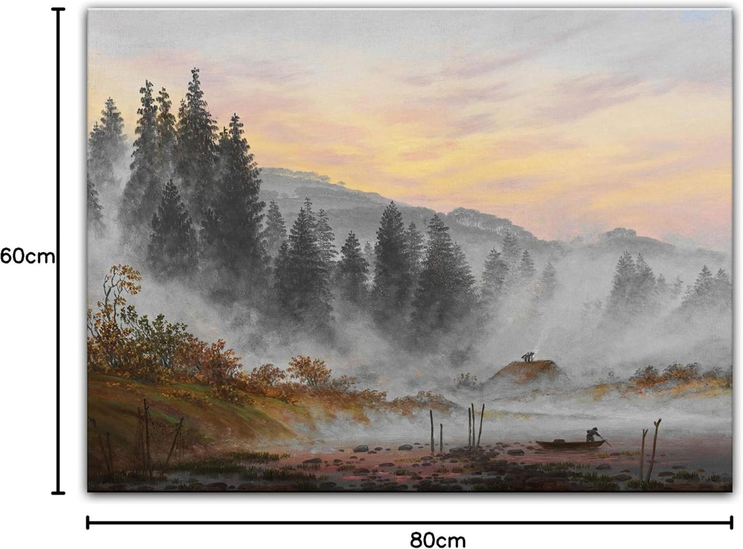 Bilderdepot24 Bild auf Leinwand | Caspar David Friedrich - Der Morgen in 80x60 cm als Wandbild | Wan