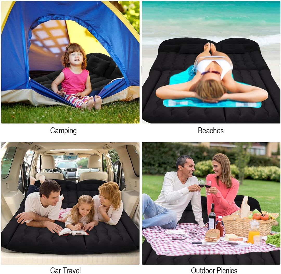 Sinbide Auto geteilt beflockte Oberfläche Outdoor-Reise aufblasbare Bett geeignet für Familienwander
