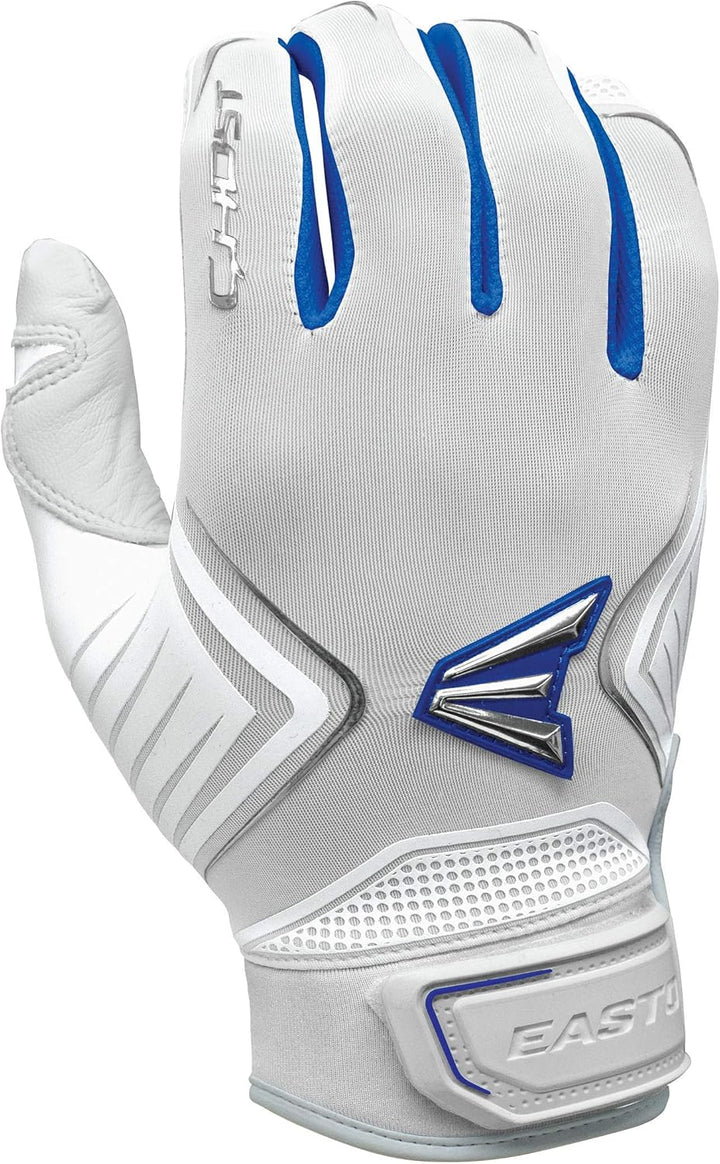 Easton Damen Ghost Fastpitch Schlaghandschuhe XL Weiss/Königsblau, XL Wei&#xDF;/K&#xF6;nigsblau