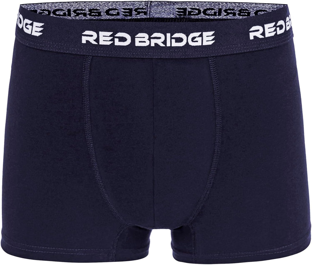 Redbridge Herren Boxershorts Set – 6er Pack enganliegende Unterhosen aus Baumwolle – Elastischer Bun