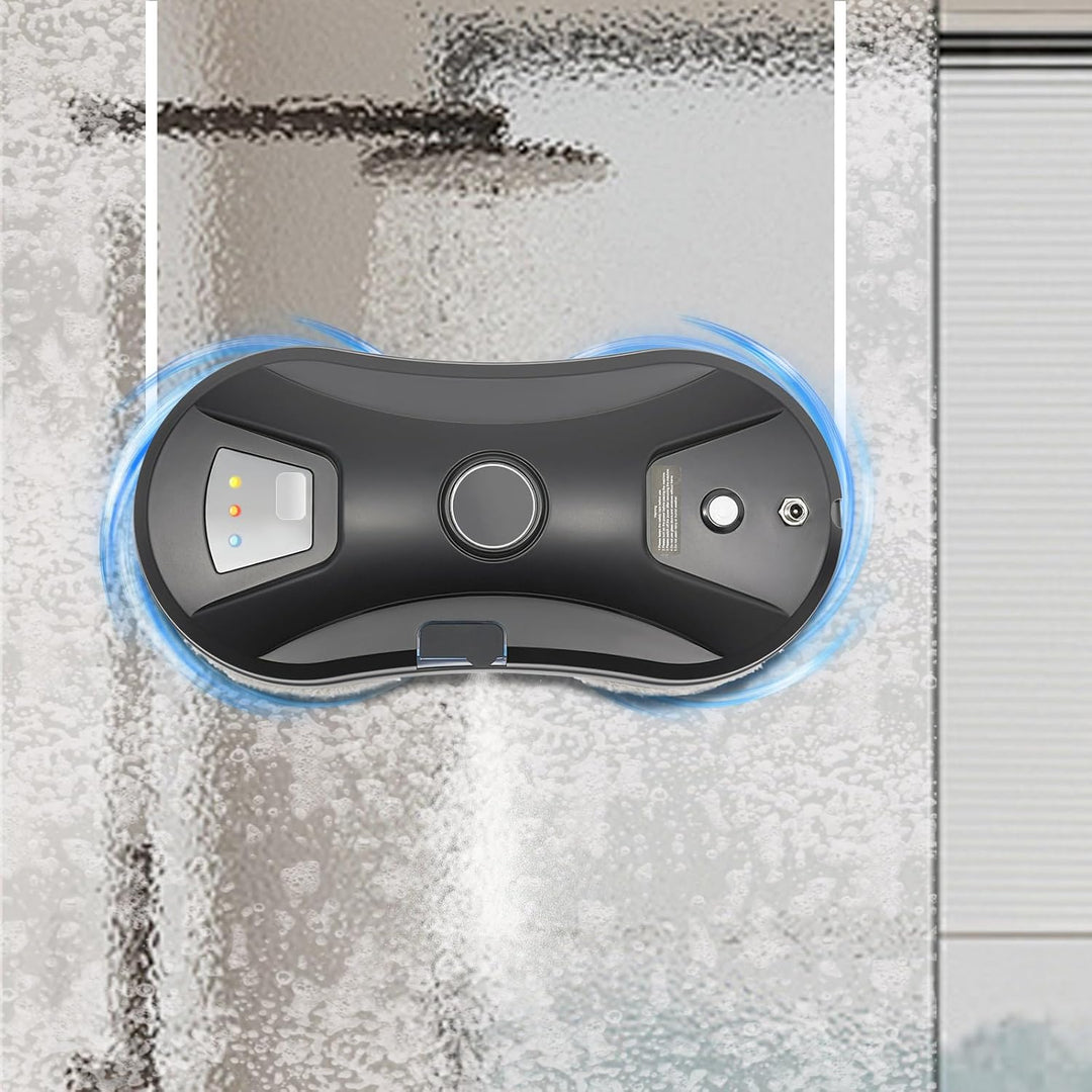 Fensterputzroboter 2800PA, Fensterputzer Elektrisch mit Fernbedienung, Indikator-Lichter & Luftausla