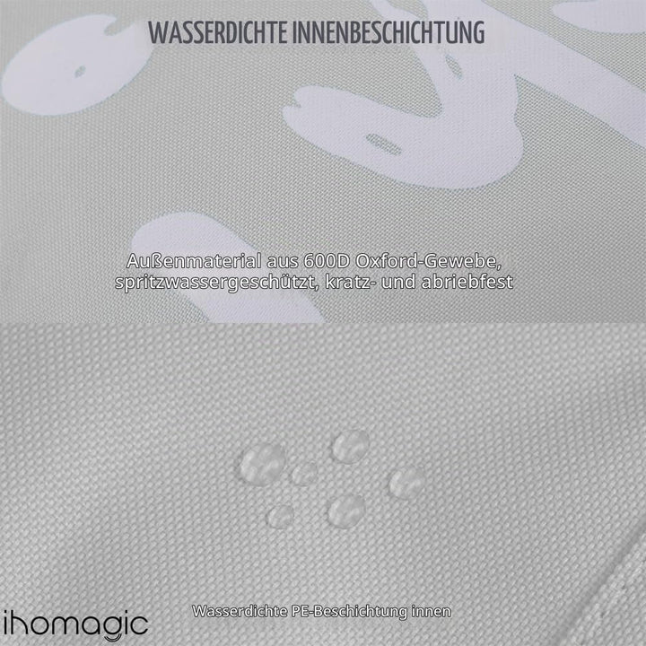 IHOMAGIC 2er Wäschekorb 91L Faltbar Wäschesammler Wäschetonne Stoff Wäschebox mit Griff, Gross Wäsch