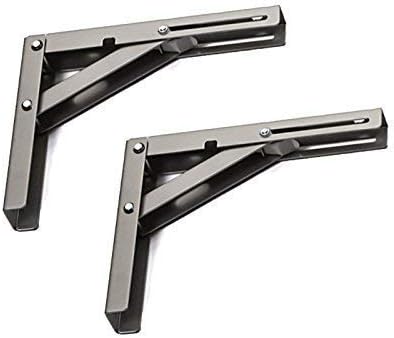 2 Stück SO-TECH® Klappkonsole Profi-Nr.1 L200 Länge: 200 mm/Höhe 160 mm Edelstahloptik matt (satin)