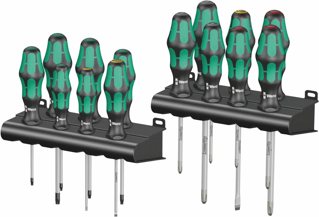 Wera Kraftform Big Pack 300, Schraubendreher Set 14-teilig, 05105630001 & 05006147001 160 i/7 Rack,