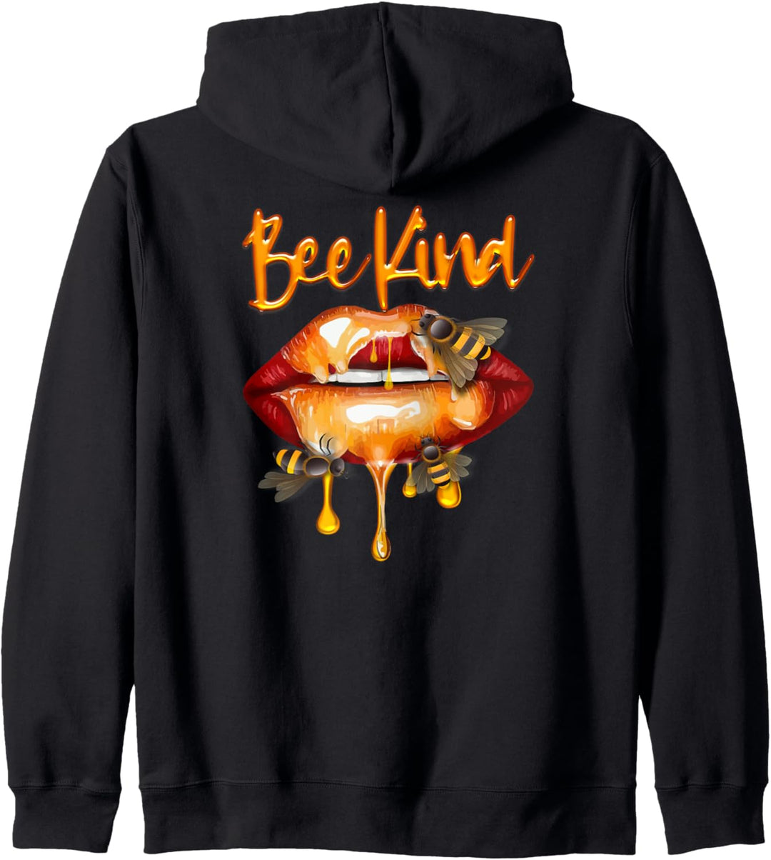 Kussmund Honig Lippen Bee Kind Kiss Lips Kostüm Bienen Kapuzenjacke