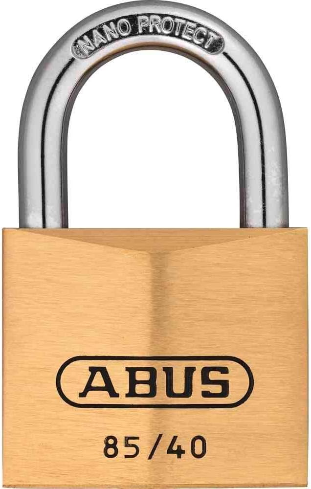 ABUS Vorhängeschloss Messing 85/40 - für Kellertüren, Schuppen u. v. m. - wetterfest - Messing-Schlo