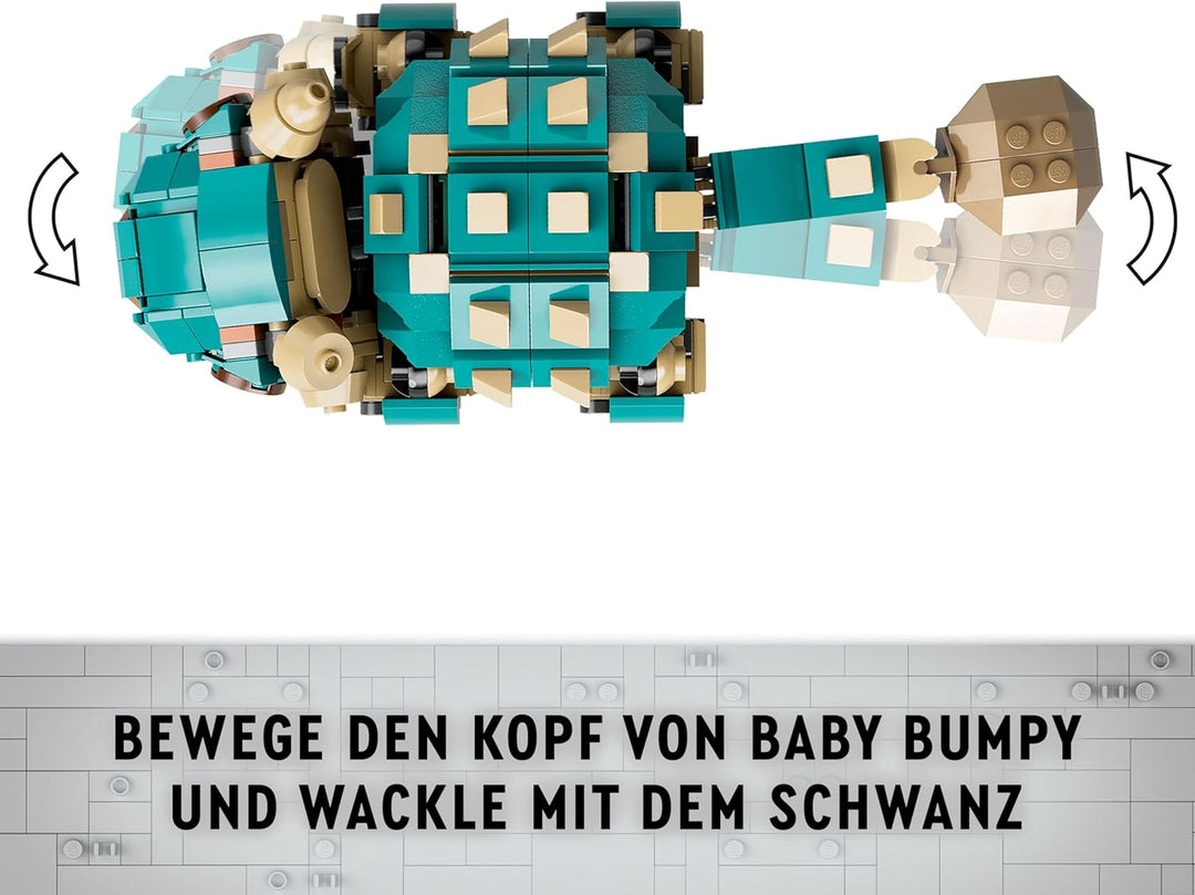 LEGO Jurassic World Baby Bumpy: Ankylosaurus, baubarer Spielzeug-Dinosaurier für Fans von Jurassic W