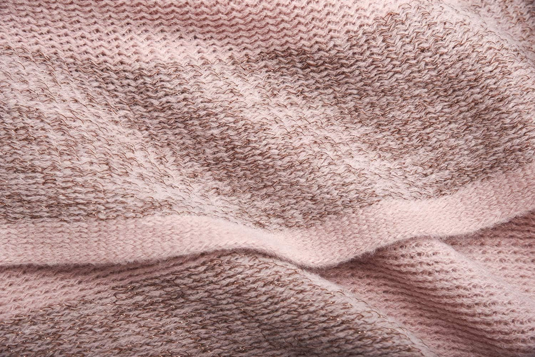 ZLYC Damen Weiche Schlichte Poncho Capes Retro Cardigans Pullover Rose, Rose