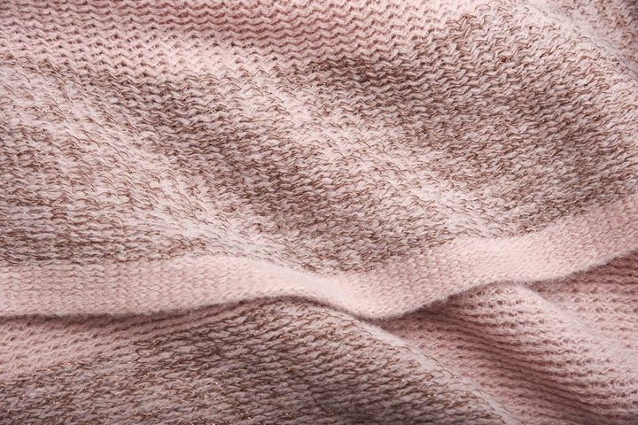 ZLYC Damen Weiche Schlichte Poncho Capes Retro Cardigans Pullover Rose, Rose