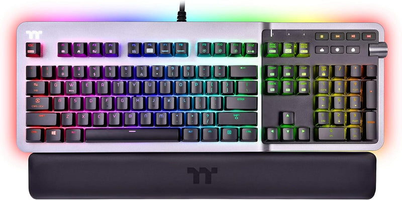 Thermaltake Argent K5 MX Blue Mechanische Gaming-Tastatur RGB Cherry MX Blue Switch deutsches Layout