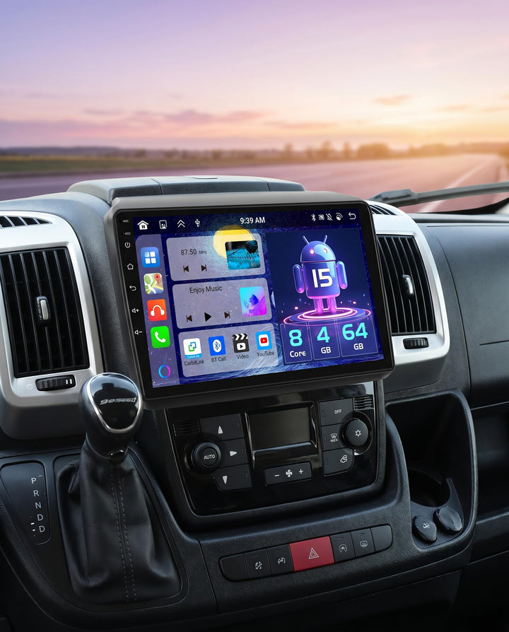 Hikity 8 core 4+64G Android 15 Autoradio für FIAT DUCATO 2010/Citroen Jumper/Peugeot Boxer， 9" Bilds