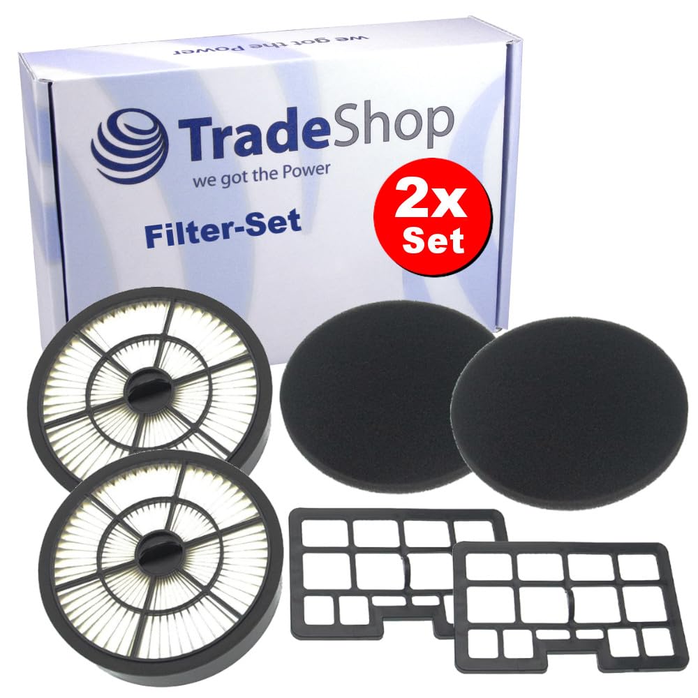 2x Trade-Shop HEPA-Filterset Kombi-Filter kompatibel mit Privileg Edition 50 VC-T4020E-1 Staubsauger