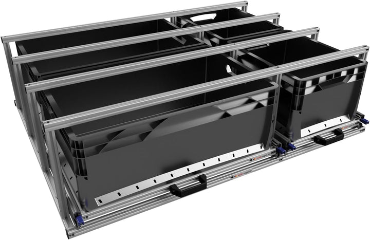 VOBI Heckauszug Kastenwagen Doppelauszug, mit Ablagefläche, 1050x814 mm, 100 kg Belastbarkeit