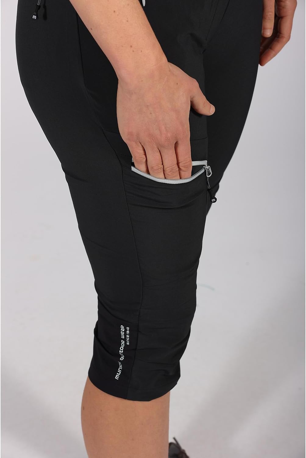 Maul Entlen Ultralight-Caprihose Damen Wanderhose schwarz 36 Schwarz, 36 Schwarz