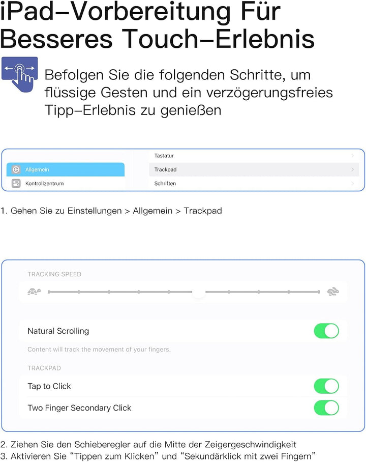Inateck Tastatur Hülle Kompatibel mit iPad Air 13 Zoll (2025/2024),Tastatur für ipad Pro 12.9 Zoll 6