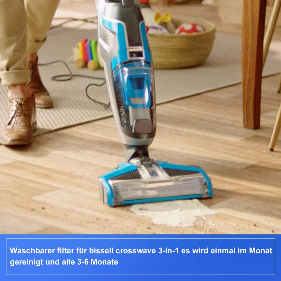 Artraise Filter für Bissell Crosswave - 3-in-1 Zubehör mit 2 Stück Ersatzfilter und 2 Stück Multiflä