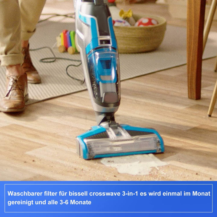 Artraise Filter für Bissell Crosswave - 3-in-1 Zubehör mit 2 Stück Ersatzfilter und 2 Stück Multiflä