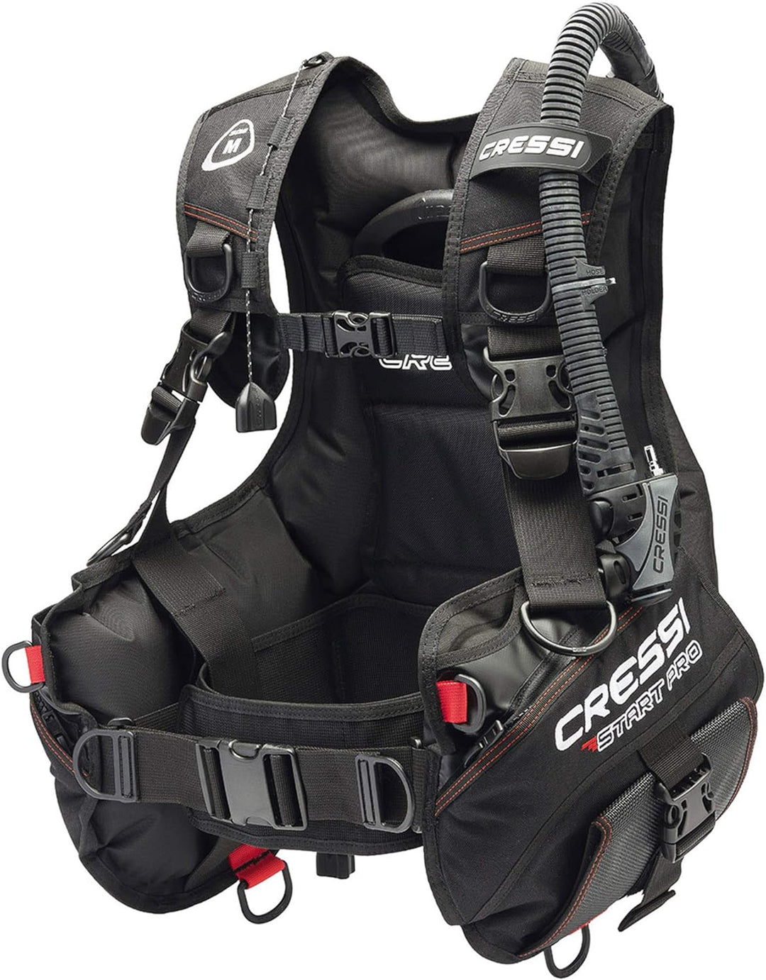 Cressi Start Pro Scuba Set-Din Tauch Diving XL Schwarz, XL Schwarz
